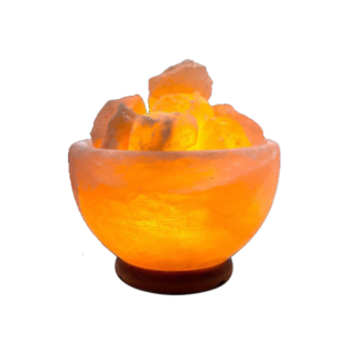 Fire Bowl Lamp With Chunks